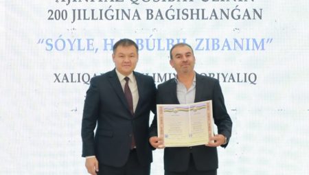 Doç. Dr. Hüseyin Yıldırım’a Karakalpakistan Cumhurbaşkanı’ndan Onur Belgesi